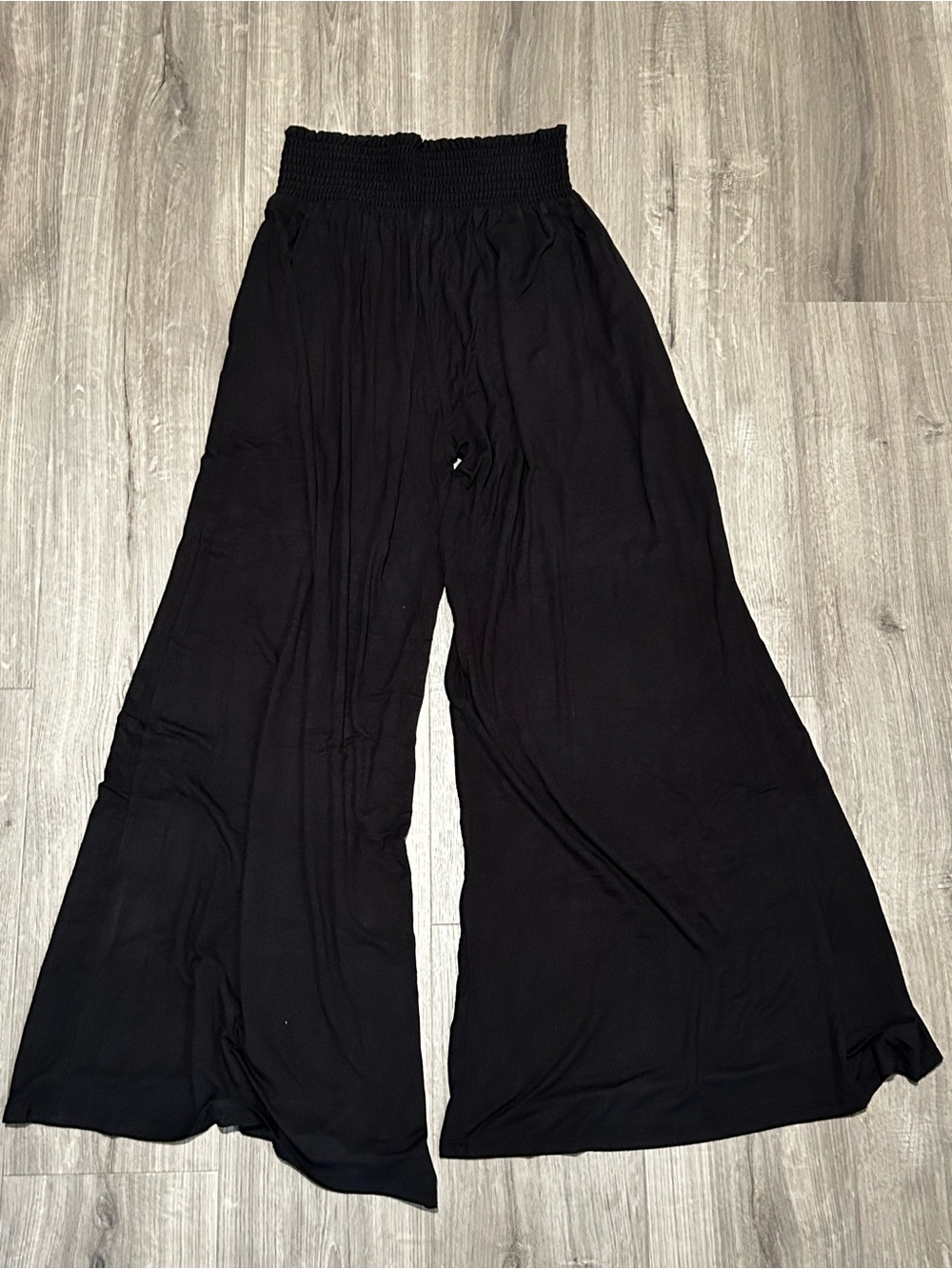 ❥𝐙𝐄𝐍𝐀𝐍𝐀: Isabella Wide Leg Lounge Pants - Black - Picture 5 of 8